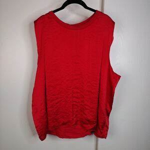 CAbi Tank Top Womens Size XL Red Blouse 6521 Muscle Crew Complete Top Shirt